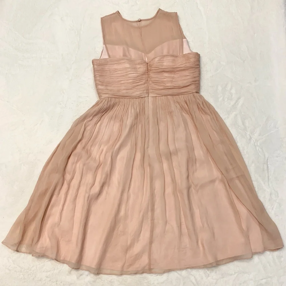 J. Crew Blush Pink Sleeveless Chiffon Midi Dress
